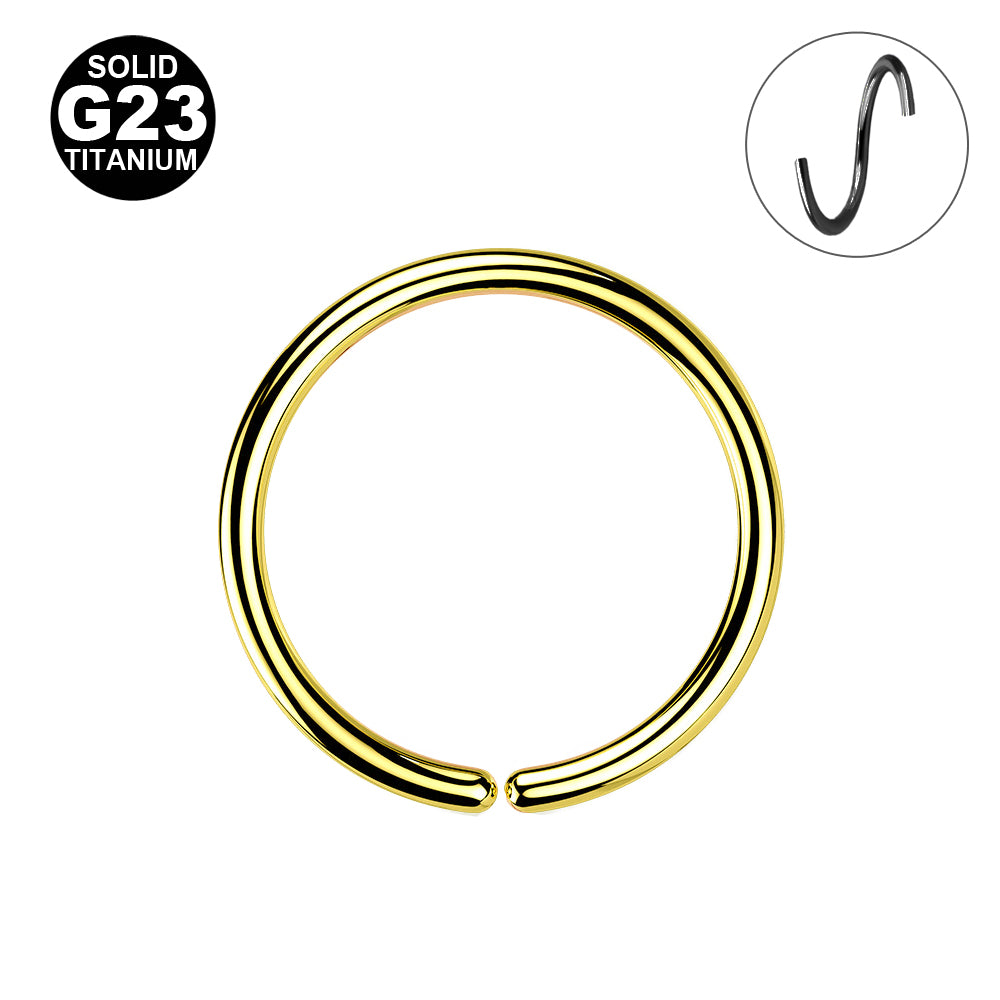 Ohut Sileä Lävistysrengas Titaani