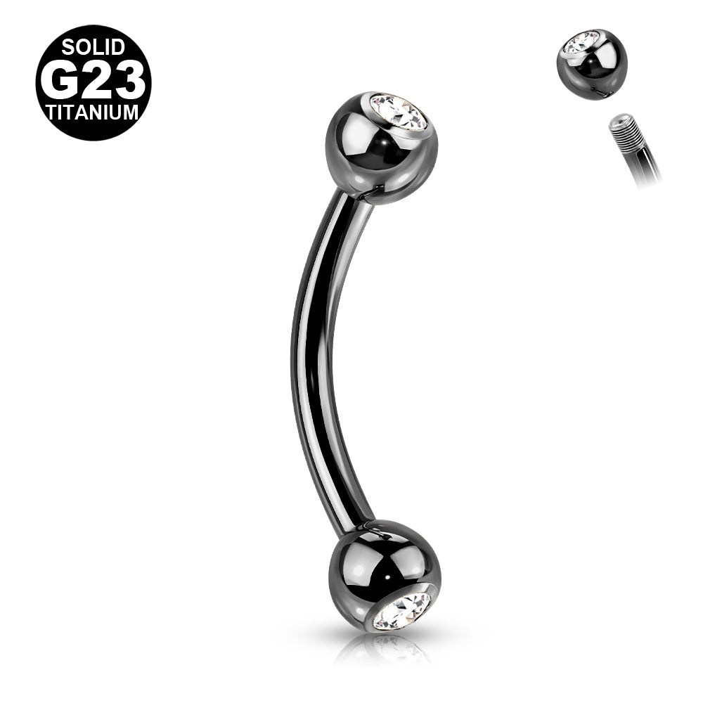 1.2mm Titaani Banaani Värikäs Strass