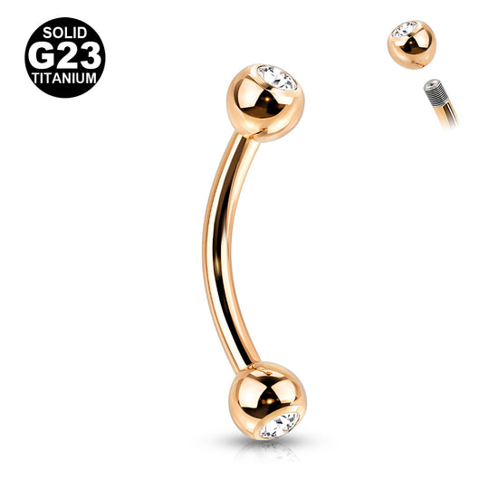 1.2mm Titaani Banaani Värikäs Strass