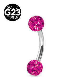 1.2mm Banaani Titaani Crystal Pallot 4mm