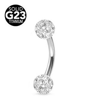 1.2mm Banaani Titaani Crystal Pallot 4mm