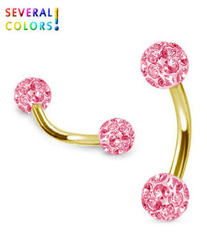 Kullanvärinen 1.2mm Banaani Crystal Pallot 4mm