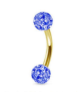 Kullanvärinen 1.2mm Banaani Crystal Pallot 4mm