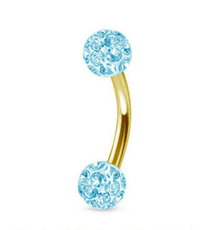 Kullanvärinen 1.2mm Banaani Crystal Pallot 4mm