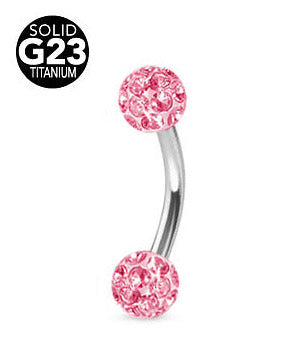 1.2mm Banaani Titaani Crystal Pallot 4mm