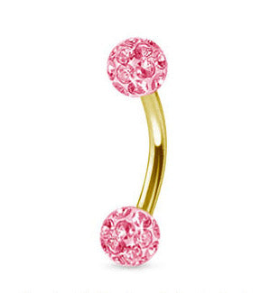 Kullanvärinen 1.2mm Banaani Crystal Pallot 4mm