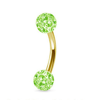 Kullanvärinen 1.2mm Banaani Crystal Pallot 4mm