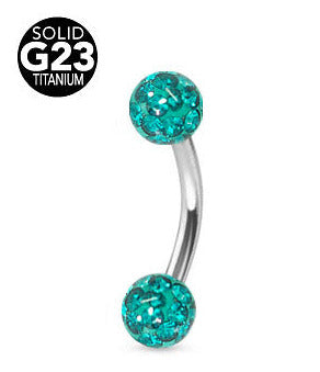 1.2mm Banaani Titaani Crystal Pallot 4mm