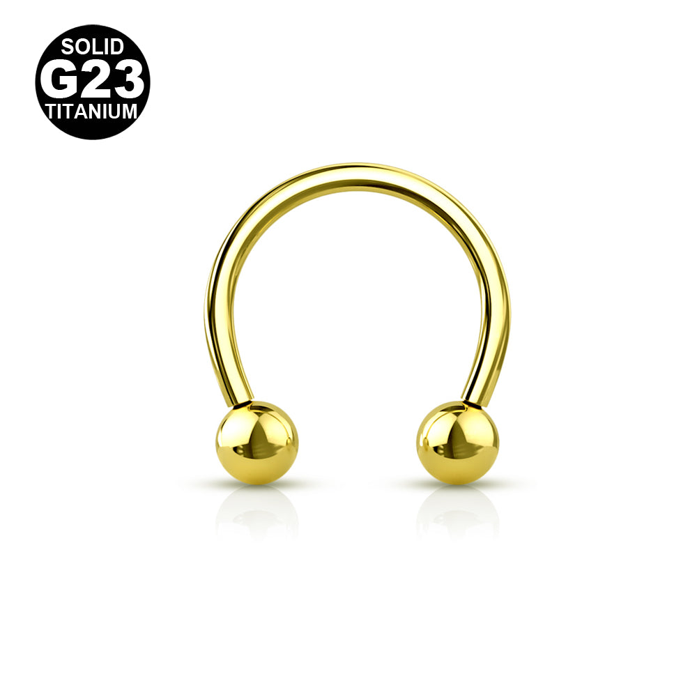 1.2mm Titaani Hevosenkenkä Kullanvärinen