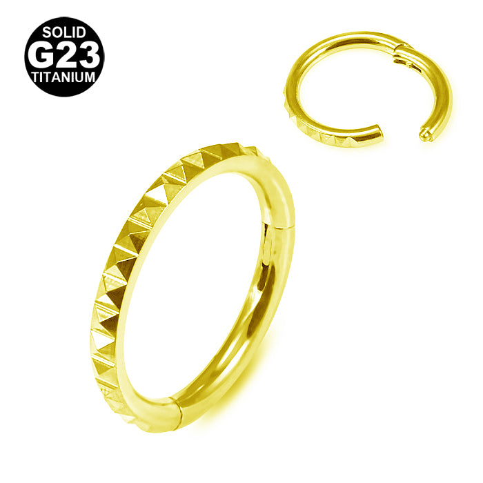 1.2mm Titaani Clicker Rengas Laser Cut