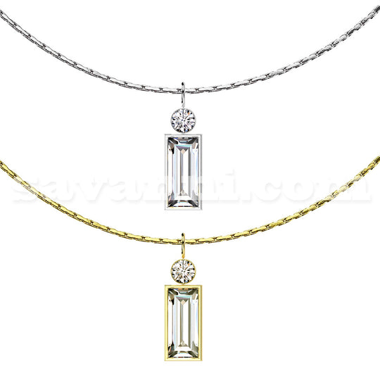 Kaulakoru kirkas zirkoni neliö