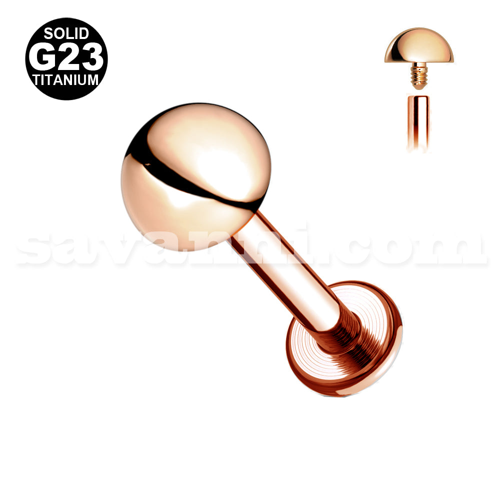 1.2mm Labret Titaani Puolipallo