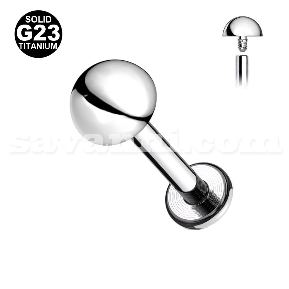 1.2mm Labret Titaani Puolipallo