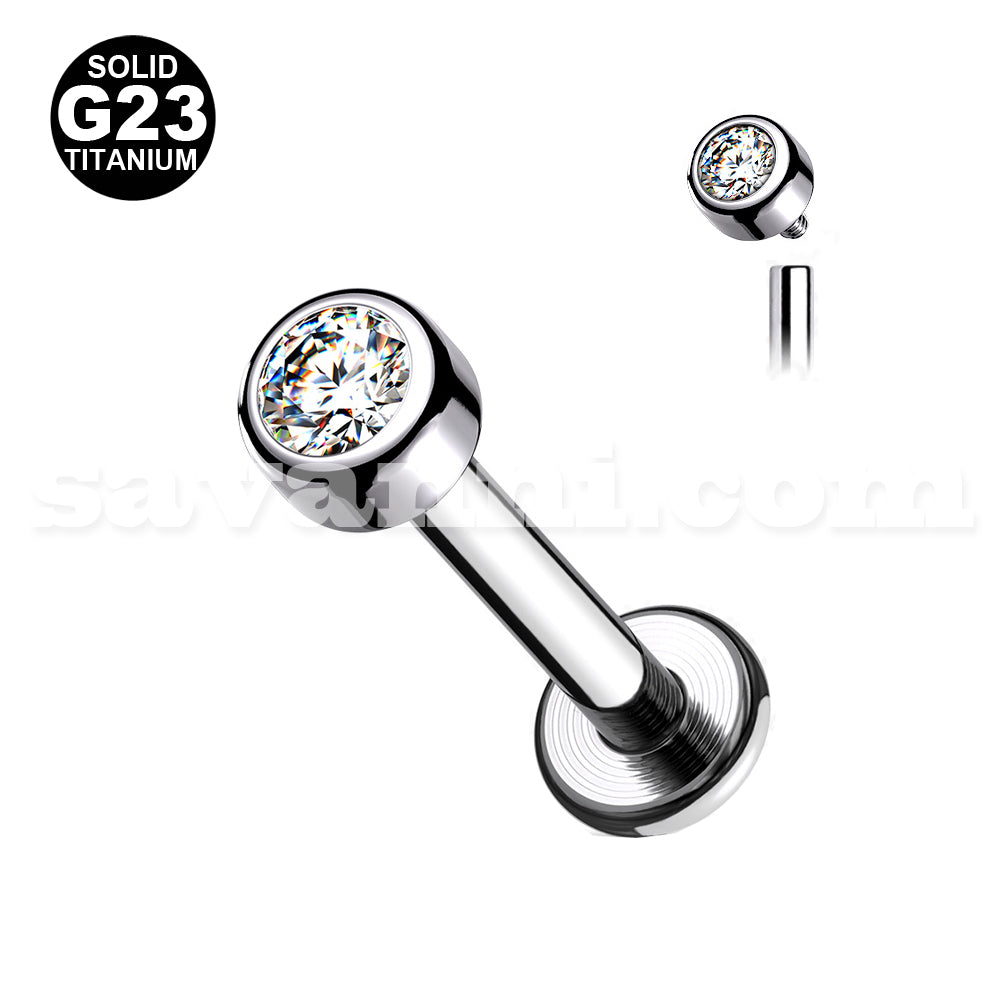 1.2mm Labret Titaani Sylinteri Strass