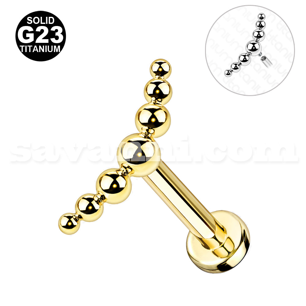 1.2mm Titaani Labret 7 Balls