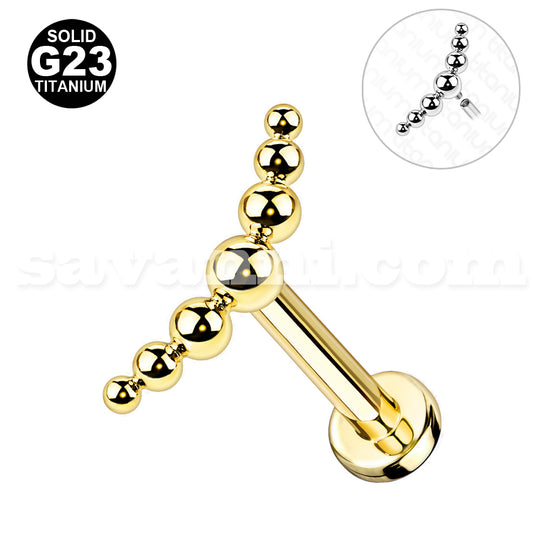 1.2mm Titaani Labret 7 Balls