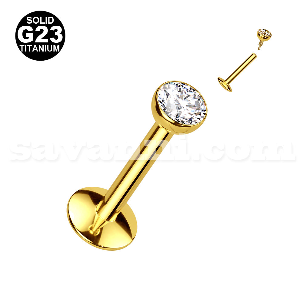 Kullanvärinen titaaninen labret