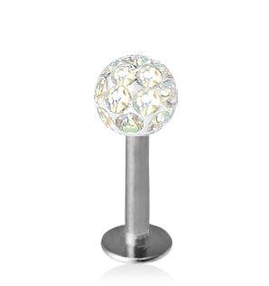 1.6mm Labret Crystal Pallo 5mm