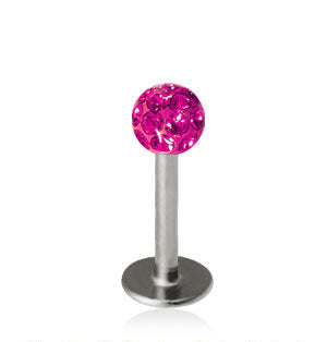 1.2mm Labret Crystal Pallo 3mm