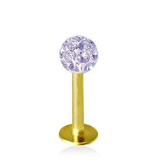 Kullanvärinen 1.2mm Labret Crystal Pallo 4mm