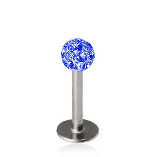 1.2mm Labret Crystal Pallo 3mm