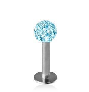 1.6mm Labret Crystal Pallo 4mm