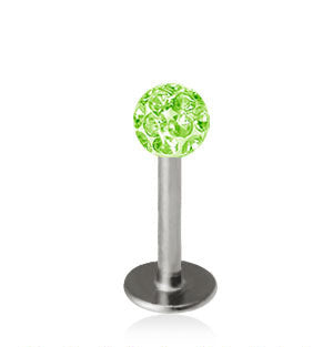 1.2mm Labret Crystal Pallo 3mm