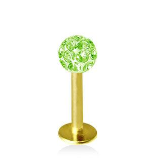 Kullanvärinen 1.2mm Labret Crystal Pallo 4mm