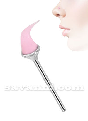 Nenäkoru Suora Hopea Pehmeä Silikonipiikki