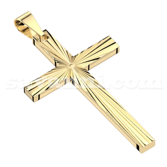 Kirurginteräs Riipus Laser Cut Cross