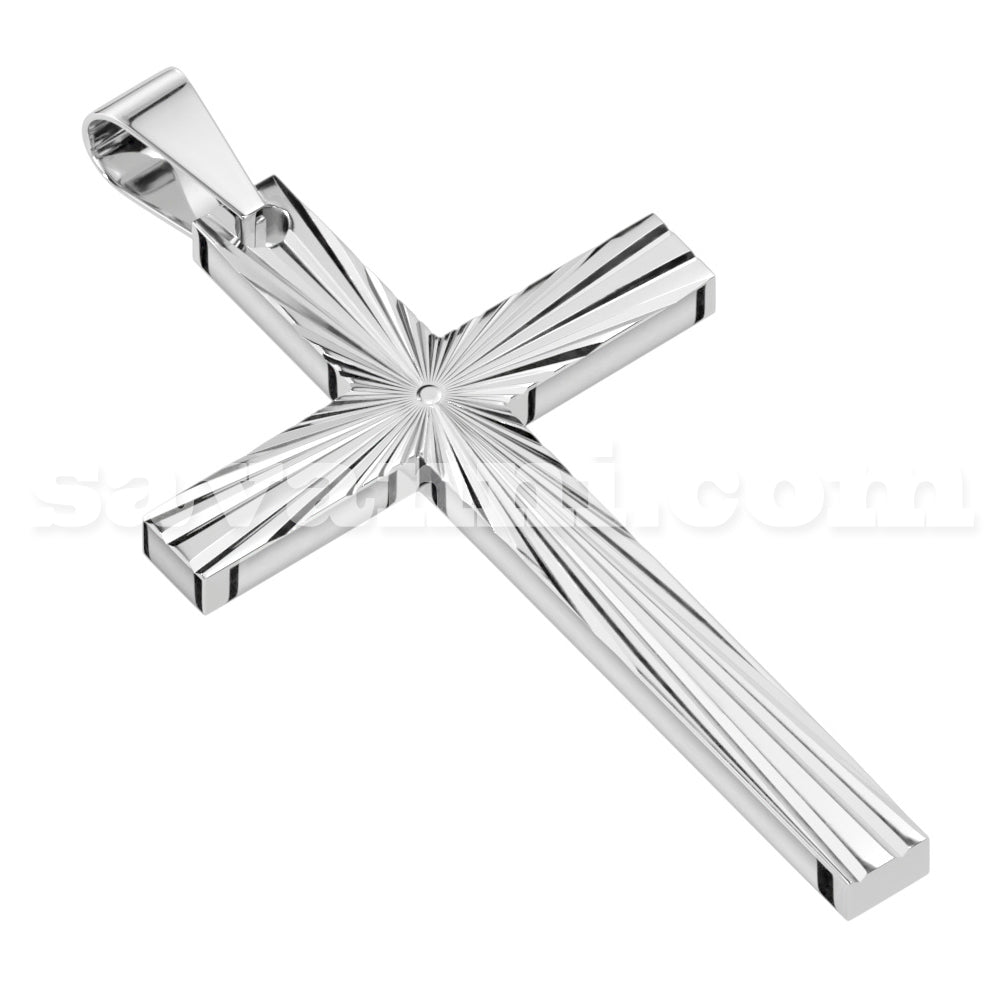 Kirurginteräs Riipus Laser Cut Cross