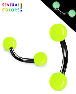 Musta 1.2mm Banaani Loistaa Pimeässä Pallot 4mm