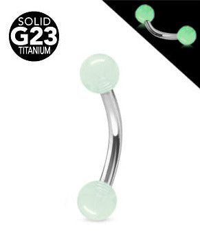 1.2mm Banaani Titaani Loistaa Pimeässä Pallot 3mm