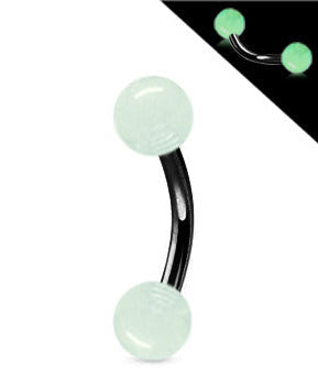 Musta 1.2mm Banaani Loistaa Pimeässä Pallot 4mm