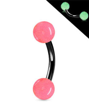 Musta 1.2mm Banaani Loistaa Pimeässä Pallot 4mm