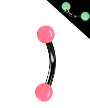 Musta 1.2mm Banaani Loistaa Pimeässä Pallot 3mm