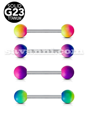 1.6mm Barbell Titaani Sateenkaaripallot