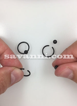 1.0mm Ohut Rengas Titaani Musta