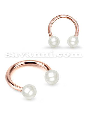 1.6mm Hevosenkenkä Rose Gold Helmi