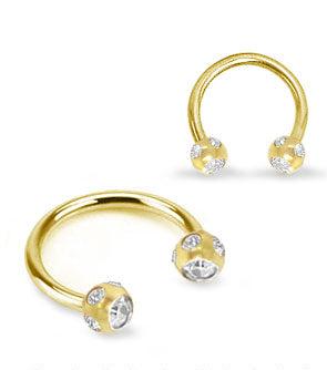 Circular barbell tiffany cut