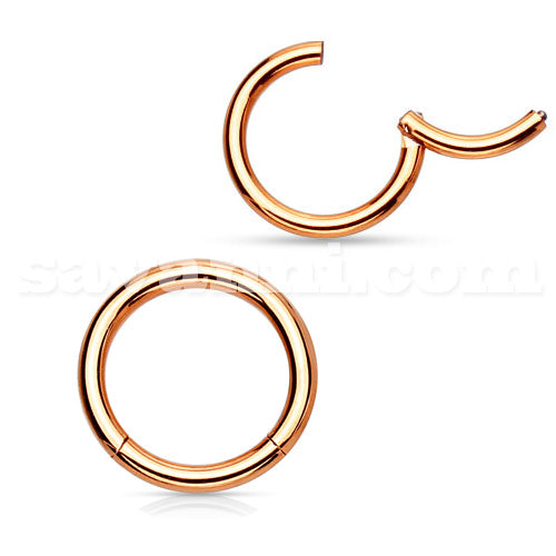 0.8mm Segmenttirengas Clicker Rose Gold