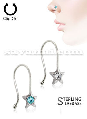 Hopeinen nenäklipsi