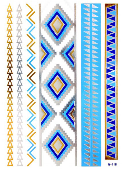 Korutatuointi sininen Triangle Bands