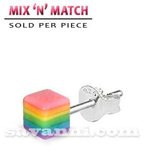 Hopeakorvakoru Sateenkaari Kuutio