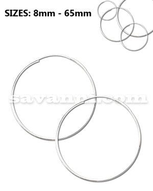 Hopeiset isot korvarenkaat