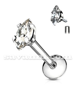 Labret marquise zircon