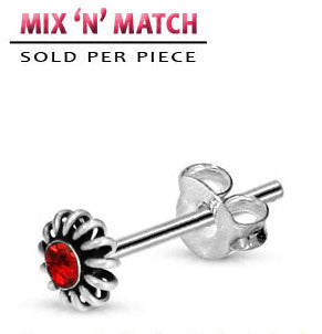 Hopeakorvanappi Vieterikukka Strassikivellä