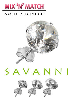 Hopeinen korvakoru zirkoni