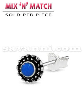 Korvakoru Hopea sininen Round Ornament