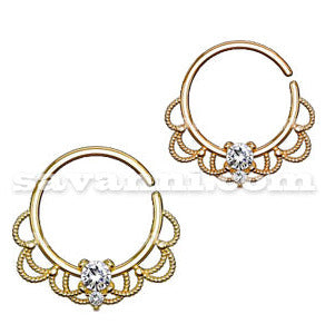 1.2mm Lävistysrengas Royal Cut Kirkas Zircon